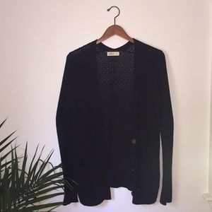 Hollister Black 3 Button Cardigan